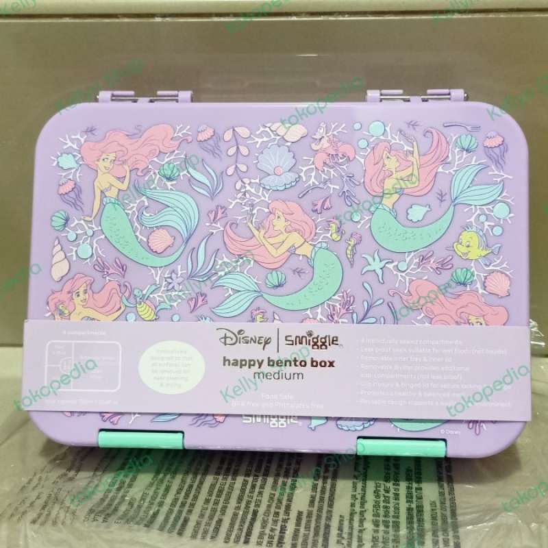 Promo Smiggle Lunch Box Bento Medium Happy Disney Princess Ariel