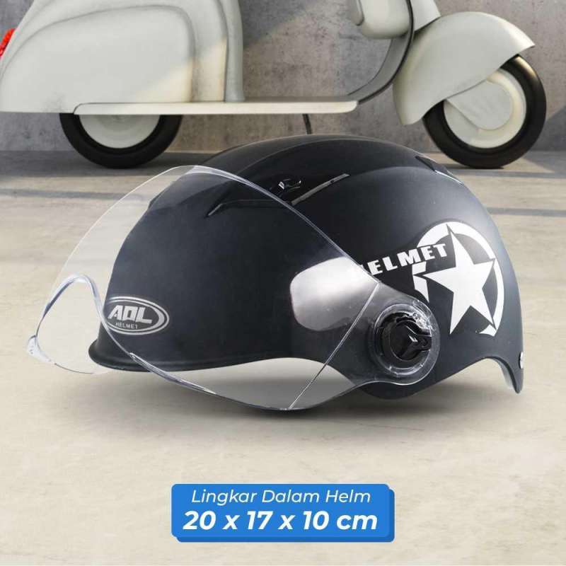 Jual Adl Helm Sepeda Skuter Elektrik Half Face Visor Helmet Helm Dewasa