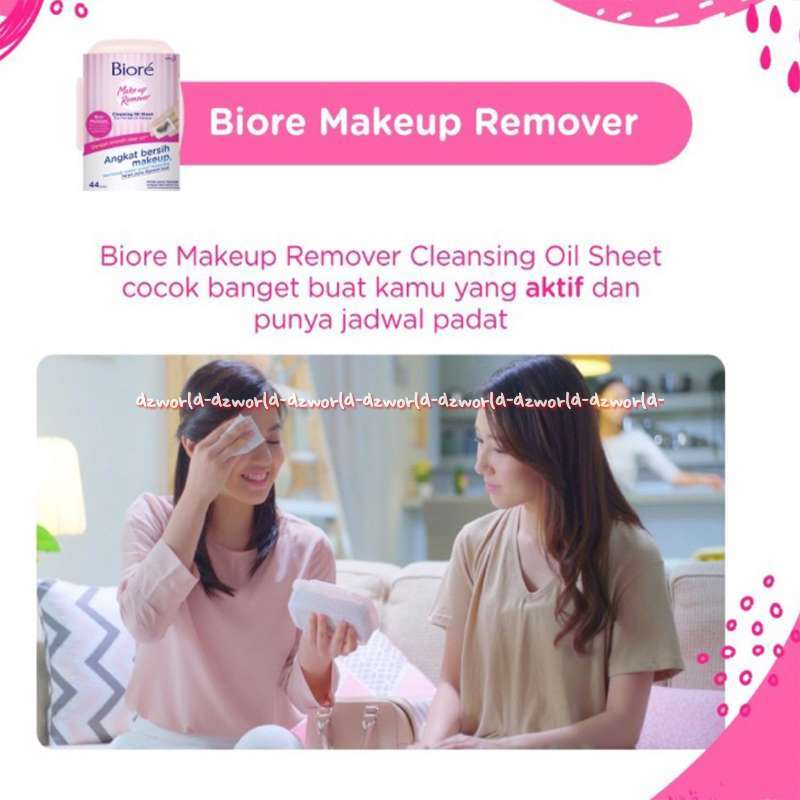Jual Biore Make Up Remover 2lembar Biore Makeup Cleansing Oil Sheet ...