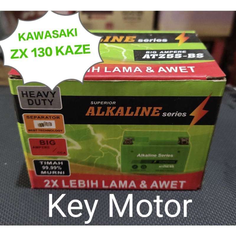 Jual Aki / Accu Kering Motor Kawasaki Zx 130 Kaze Alkaline