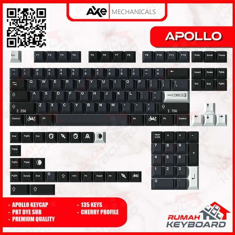 Promo Keycap - Keycaps - Cherry - Apollo - Pbt - Dye Sub Diskon 33% Di ...