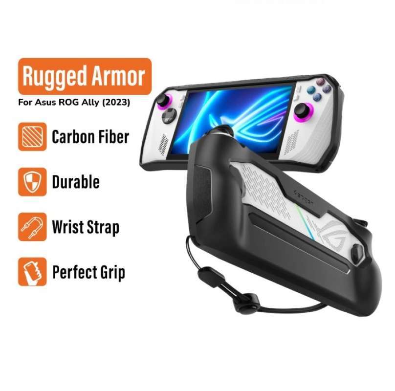 Promo Case Asus Rog Ally 2023 Spigen Rugged Armor Grip Cover Carbon ...
