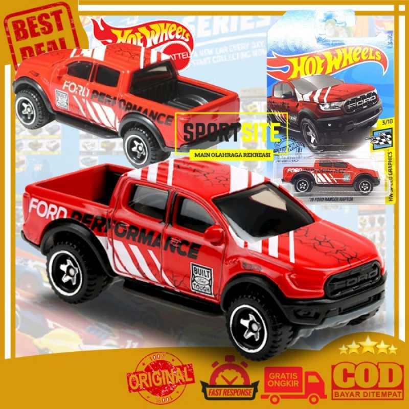 Hot Wheels '19 Ford Ranger Raptor Die-Cast Car - Red Speed Graphics Edition (76/250) - View #4