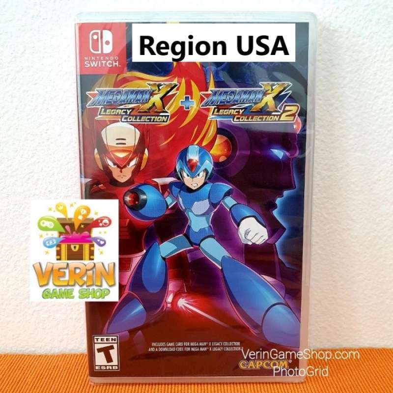 Promo Switch Mega Man X Legacy Collection 1 + 2 / Megaman 1 2 / 1+2 / 1 ...