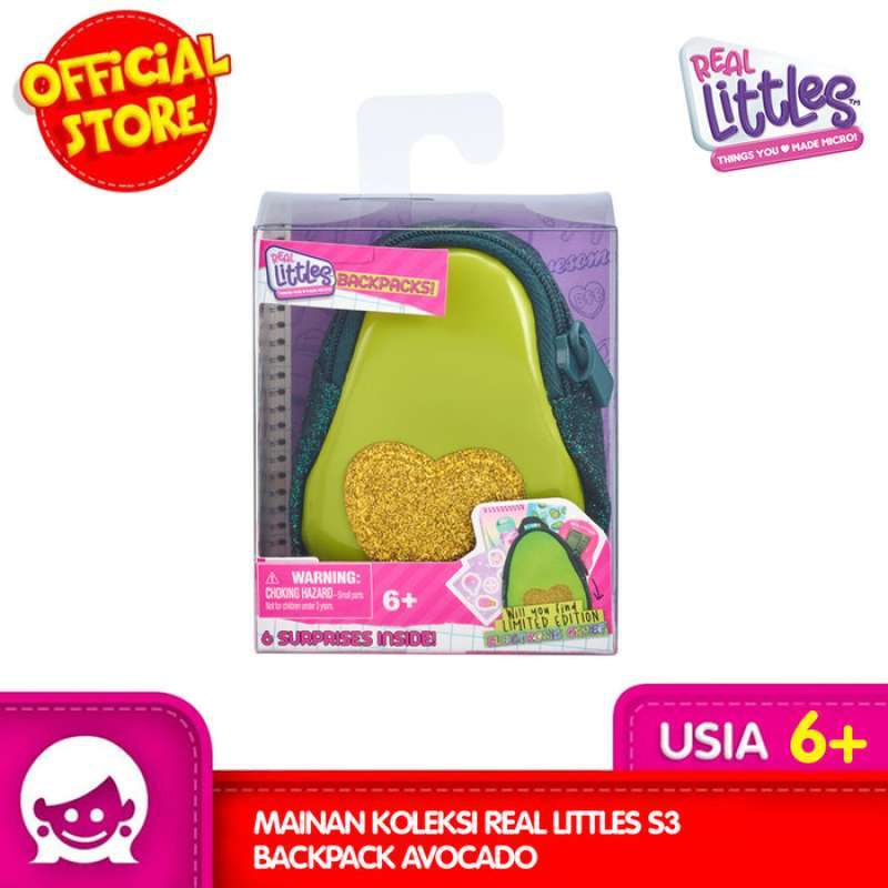 Promo Mainan Koleksi Real Littles S3 Themed Backpack Avocado Diskon 33