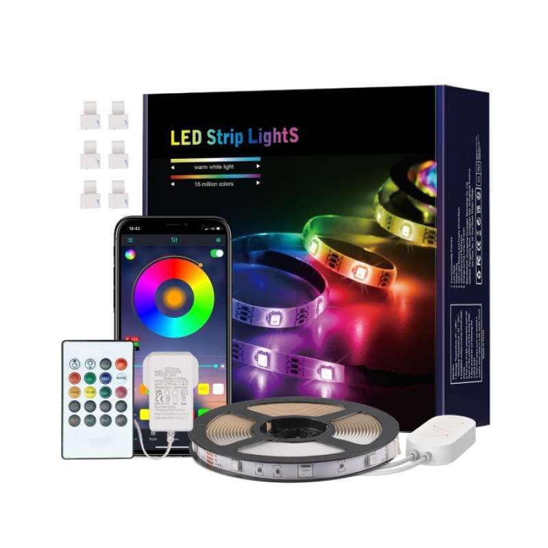 Promo Hyderson Lampu Led Strip 5050 5m Rgb Lampu Hias Warna Adaptor Remote 5050 Rgb 5m Diskon Promo Hyderson Lampu Led Strip 5050 5m Rgb Lampu Hias Warna Adaptor Remote 5050 Rgb 5m Diskon