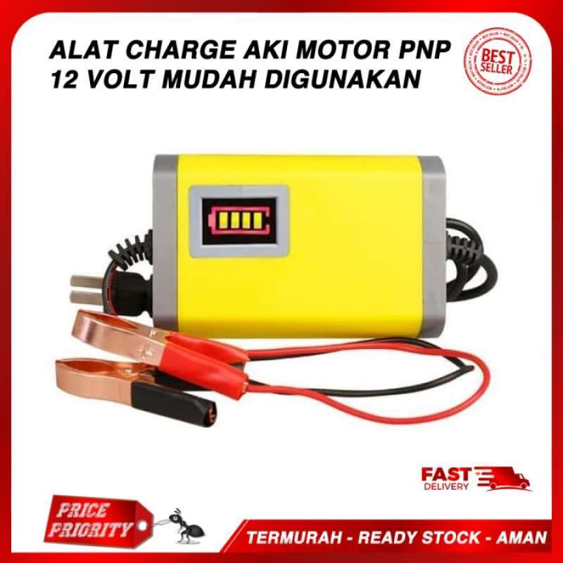 Promo Alat Cas Aki Motor / Charger Aki Motor 12 Volt Portable Mudah Di