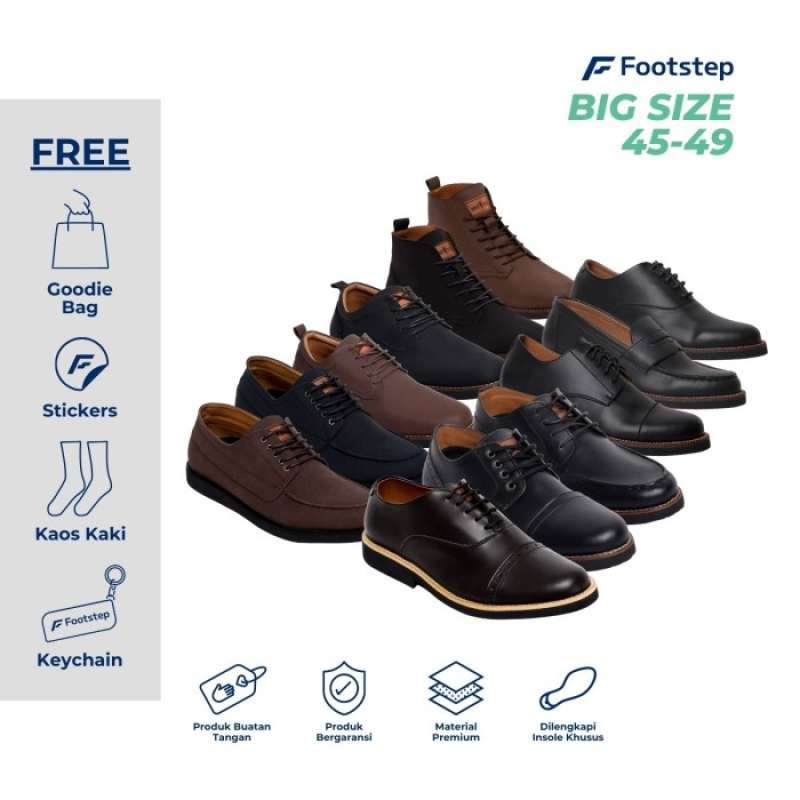 Promo Sepatu Pria Big Size Jumbo Footstep Footwear Casual Series