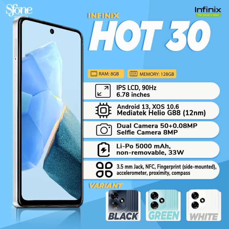 Jual Infinix Hot 30 Nfc 8/128 Ram 8gb Internal 128gb Garansi Resmi ...