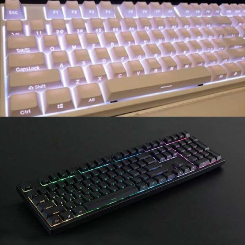 Jual Dou Keycap Keyboard Mekanik 108 Sisi Bahan Pbt Warna Hitam / Putih ...