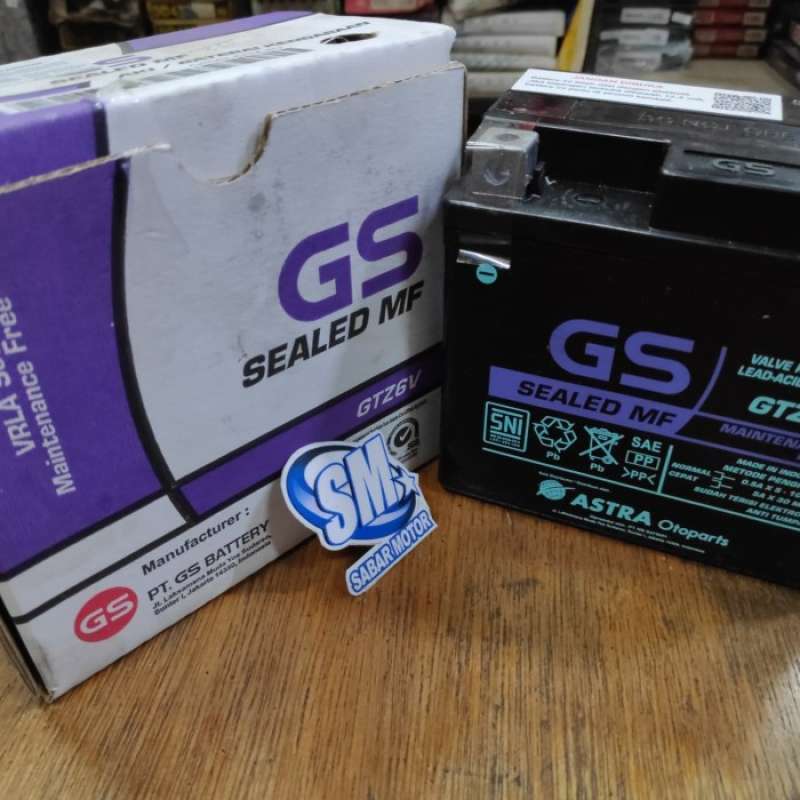 Jual Aki - Accu GTZ6V GS ASTRA - Aki Vario 150 - Aki Lexi - AEROX 155