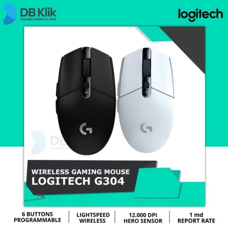 Promo LOGITECH G304 LIGHTSPEED WIRELESS GAMING MOUSE Hitam Diskon 50