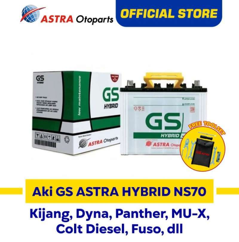 Jual GS ASTRA Hybrid NS70 Aki Mobil Kijang, Dyna, Colt Diesel, Fuso, MU