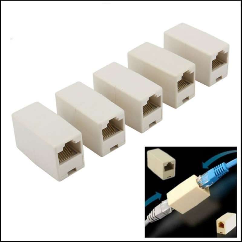 Jual Barel Rj45 Single Konektor Penyambung Kabel Utp Lan Barel Di ...