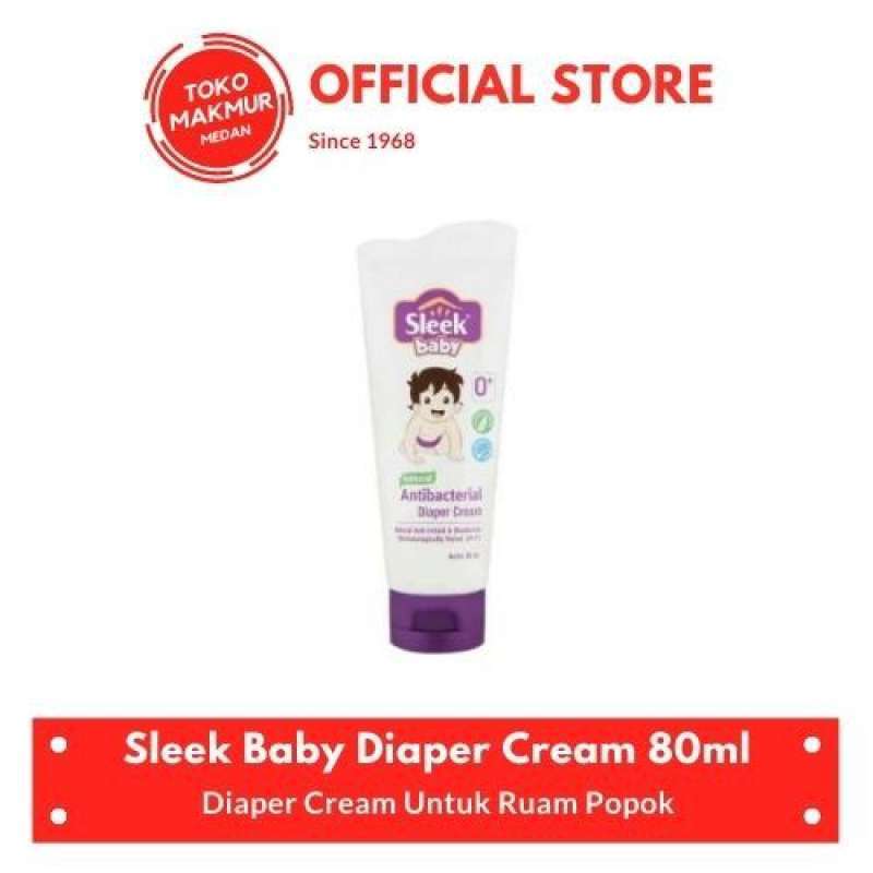 Jual Sleek Baby Natural Antibacterial Diaper Cream Untuk Ruam Popok 80ml Di Seller