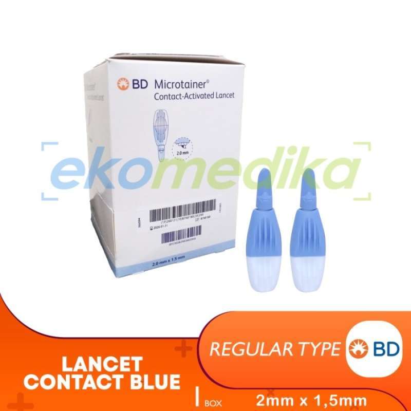 Jual Bd Lancet Contact Activated / Blue Lancet / Bd Microtainer Safety