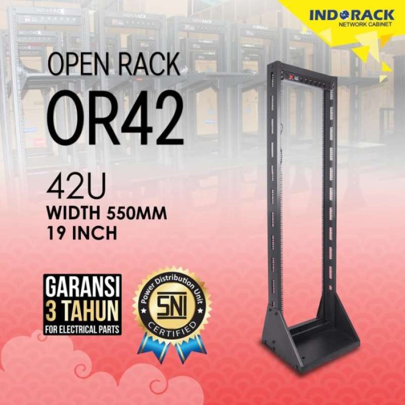 Promo Or42 - 42u Open Rack 19 - Indorack Diskon 23% Di Seller Silia ...
