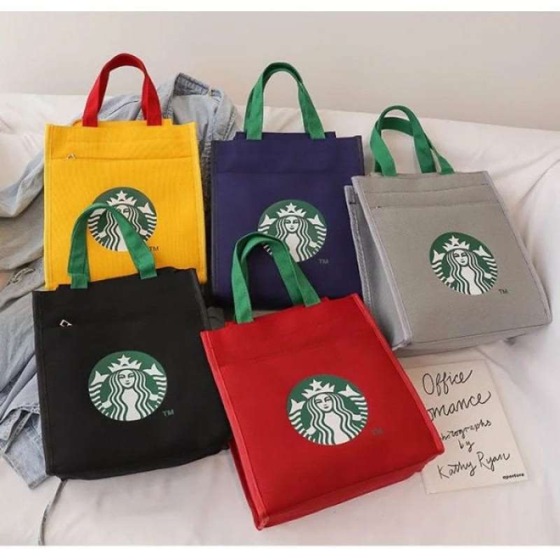 Jual Terlaris Starbucks Square Bag Tote Lunch Bag Tas Import Canvas Di Seller Toko Ada semua Meruya Utara ilir Kota Jakarta Barat Blibli