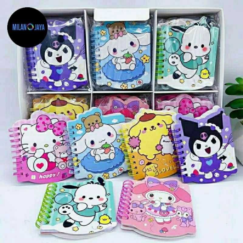Jual Buku Memo Notes Sanrio Buku Saku Cinnamoroll Kuromi Pocket Ring