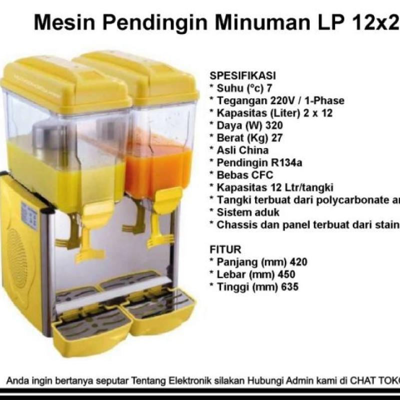 Promo Juice Dispenser Gea Lp 12X2 Mesin Pendingin Minuman Sistem Aduk