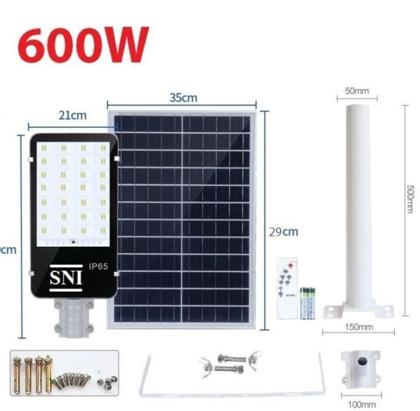 Promo Pju Led Solar Power 600W 800W / Lampu Jalan Solar Cell 2 In 1 600 ...