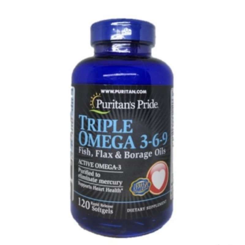 Jual Puritan Pride Triple Omega 369 3 6 9 Fish Flax Borage Oils 120 Di