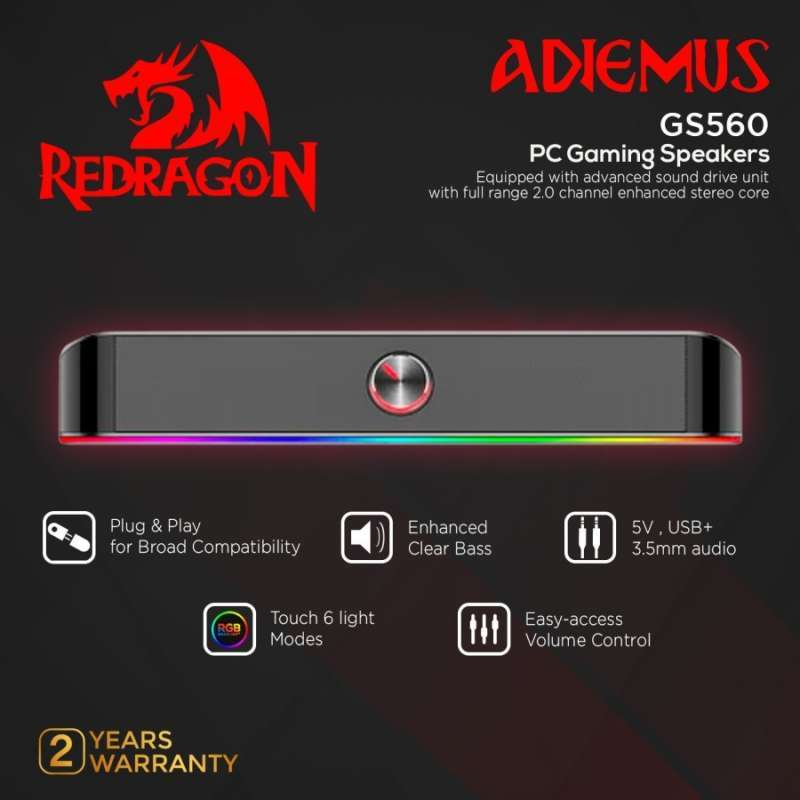 Jual Redragon Adiemus Gs560 Rgb - Gaming Soundbar Di Seller Jaya Pc ...
