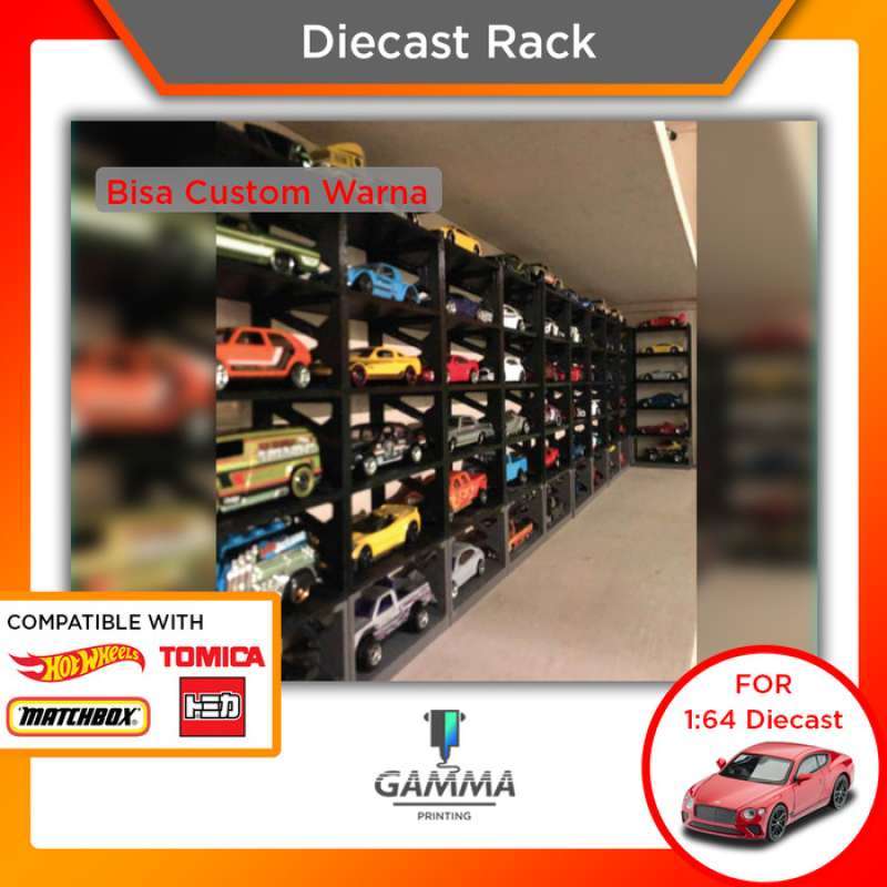 Jual Diecast Rack Shelf Rak Hotwheels Tomica Matchbox Aksesoris 1:64 Di ...