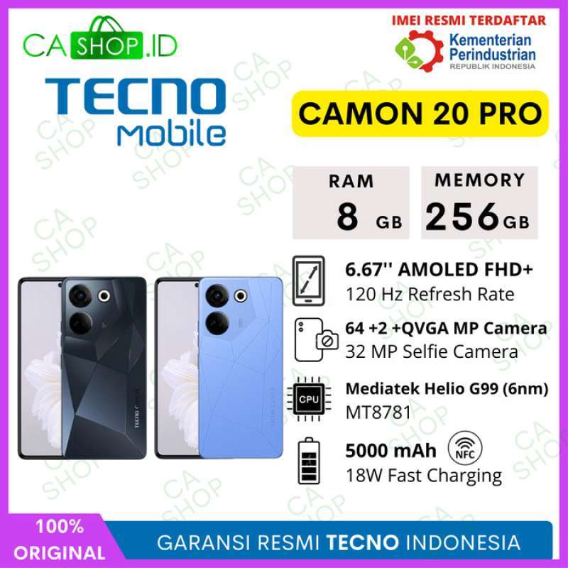 Jual Tecno Camon 20 Pro 8GB 256GB (8/256) NFC New Garansi Resmi by ...