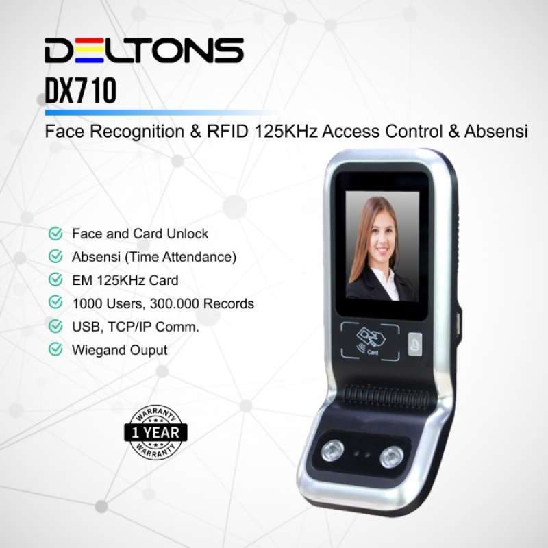 Jual Face Recognition Access Control Deltons Mesin Door Akses Wajah ...