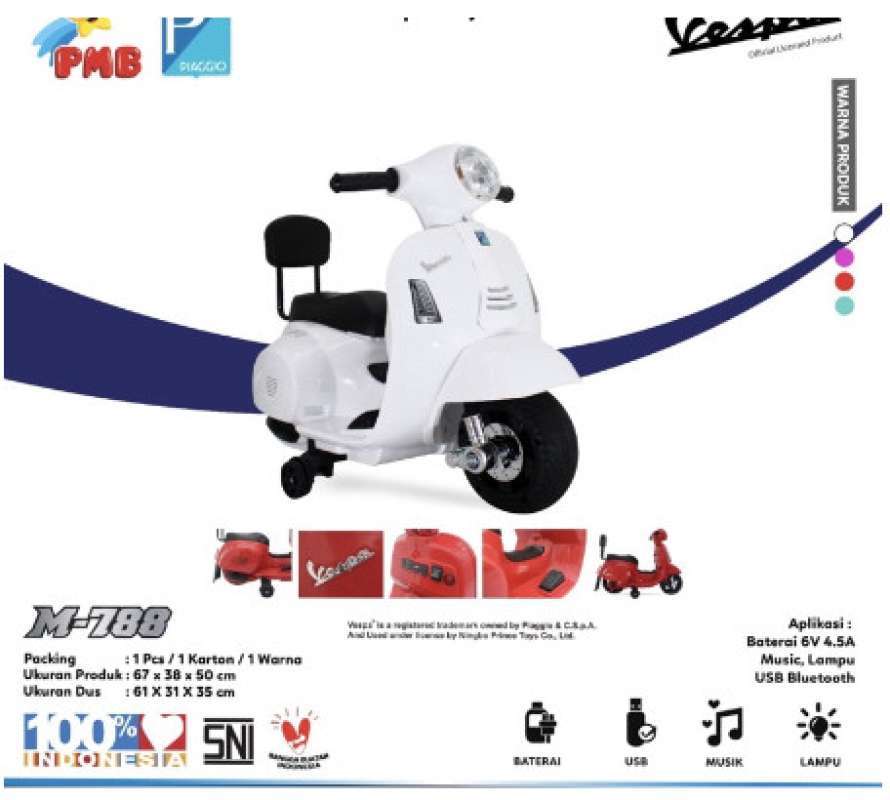 Promo Motor Listrik Anak + Motor Listrik + Motor Aki + Vespa Anak M288 ...