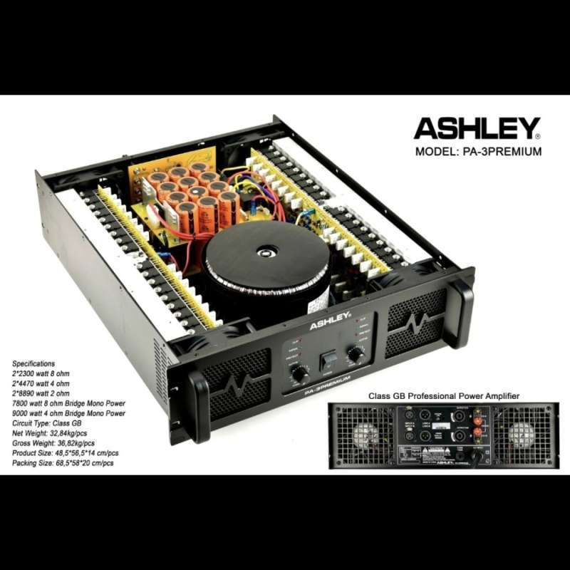Jual Power Amplifier Ashley Pa 3 Premium Class Gb Original Garansi