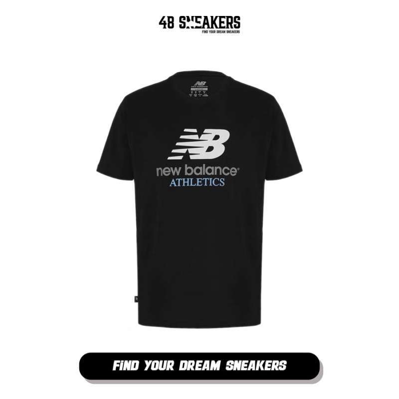 Kaos Pria New Balance Athletics Logo NEWLMT2391BK Original