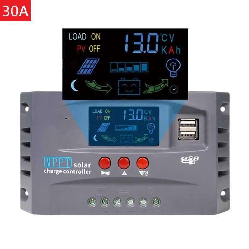 Jual Hxc Solar Charge Controller Mppt 2 Usb Automatic Identify 12v/24v ...