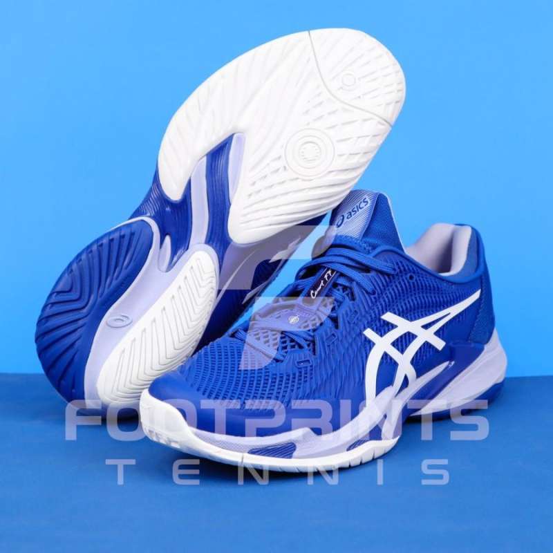 Sepatu Tenis Asics Court FF Novak Blue Fresh Air Tennis Shoes Ori