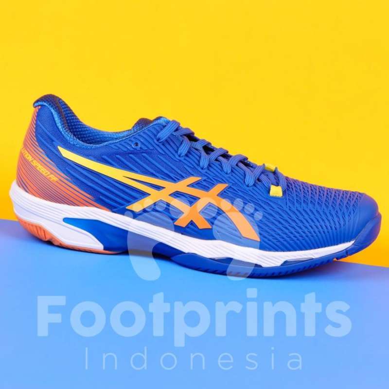 Sepatu Tenis Asics Solution Speed FF Tuna Blue Peach Tennis Shoes