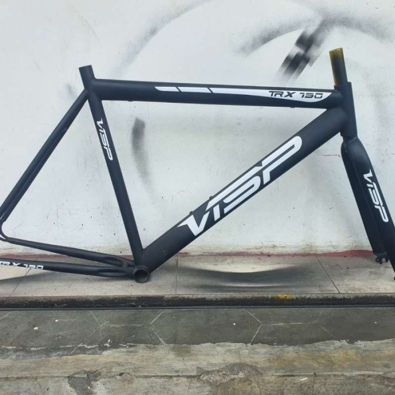 Jual Frameset Fixie Visp Hitam Black Frame Set Steel Impor Decal Fixed ...