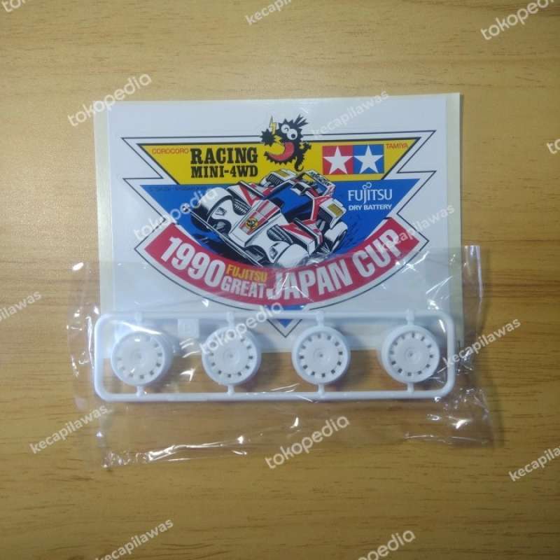 Promo Tamiya Tune Up Part Classic Vol 2 Disc Wheel Set White + Sticker Diskon 17 di Seller