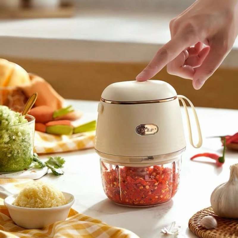 Promo Mini Chopper Elektrik Blender Portable Bear Putih Rechargeable