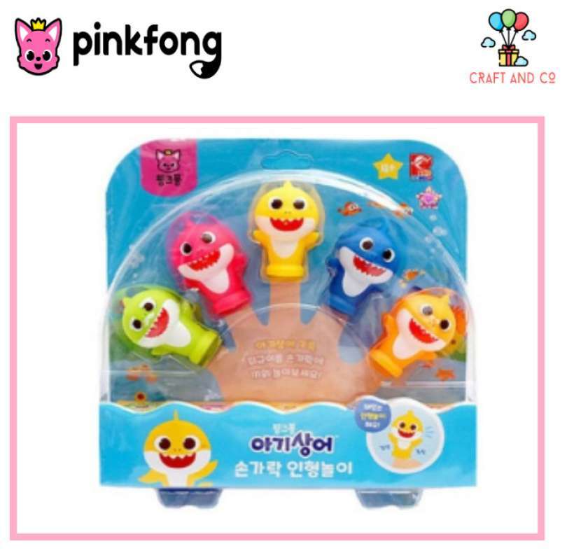 Promo Pinkfong Baby Shark Finger Puppet Family 5In1 Ori Korea Diskon 23 ...