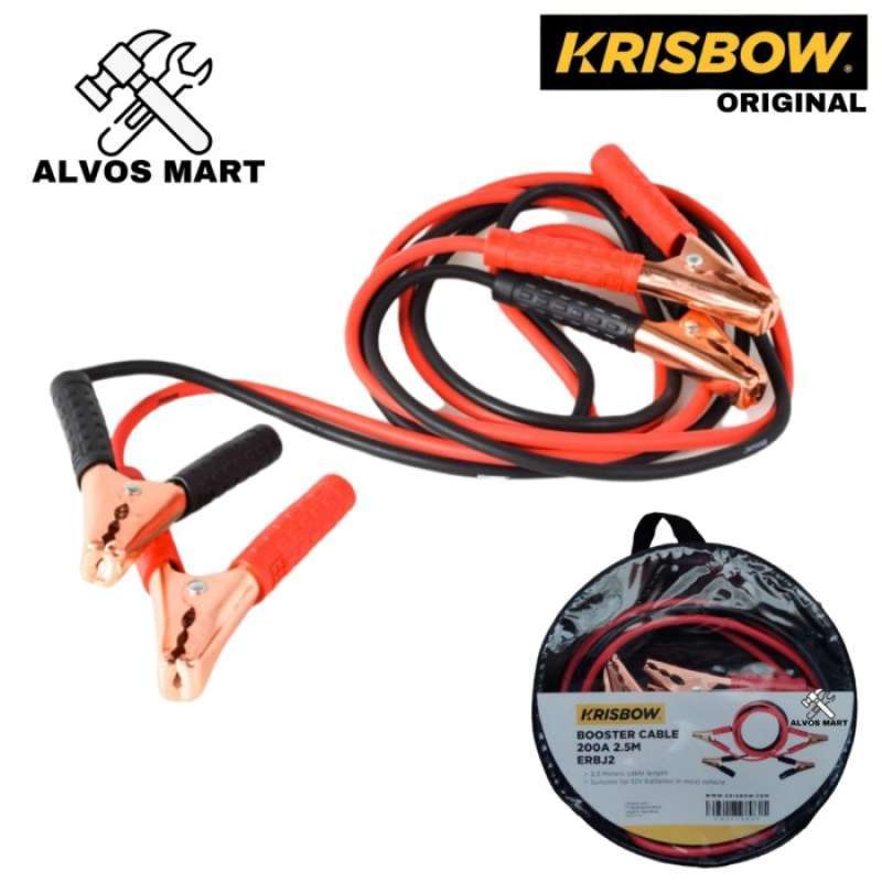 Promo Kabel Jumper Aki Krisbow 200A 2,5 Meter || Cable Jumper Aki