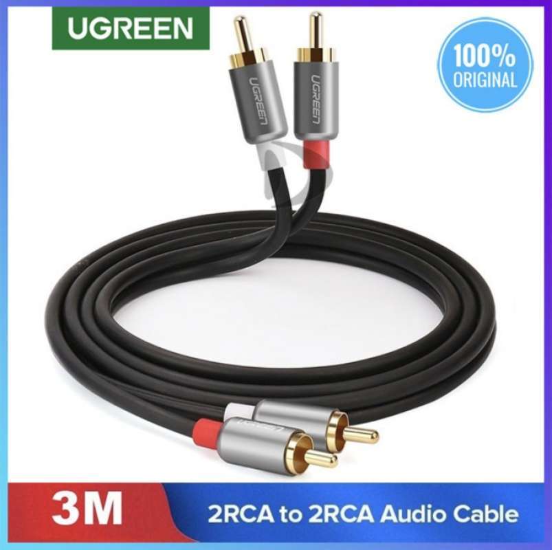 Promo Ugreen Kabel Dual Rca Male To Rca Cable Amplifier Ke 2Rca Av