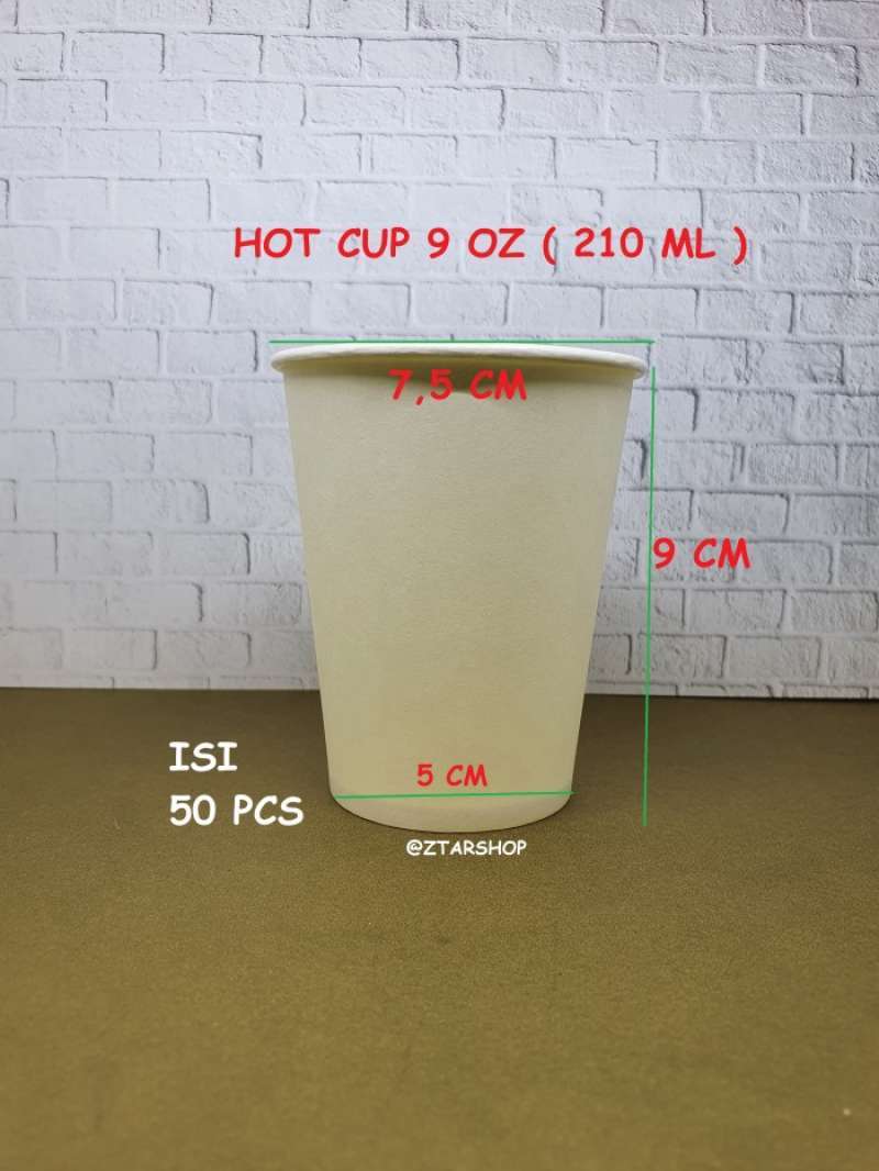 Promo Paper Cup 9 Oz ( 210 Ml ) Polos Isi 1000 Pcs Diskon 38% di Seller ...