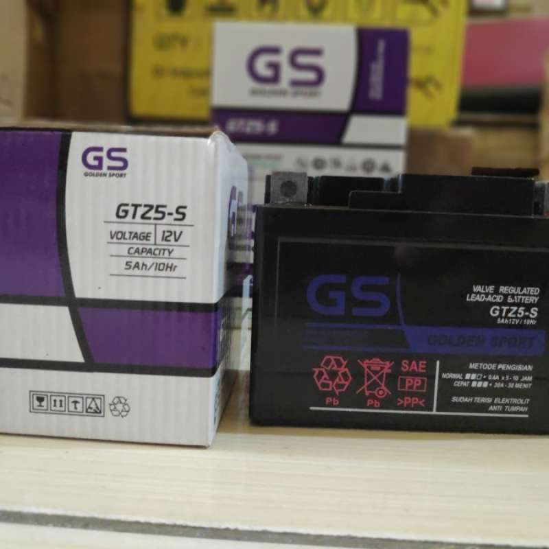 Promo Aki Kering Motor Revo Gs Mf Gtz5S 5Ah Diskon 17% di Seller Golden