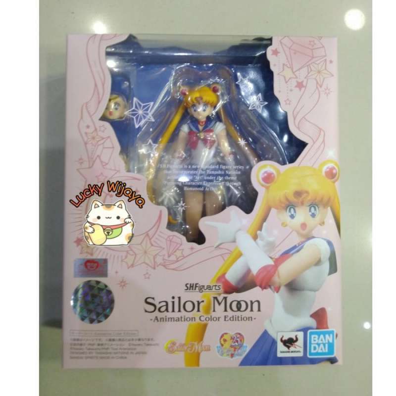 Bandai S.H. Figuarts Sailor Moon Sailor Venus – Action Figure Animation Color Edition Con Artemis, 14 Cm
