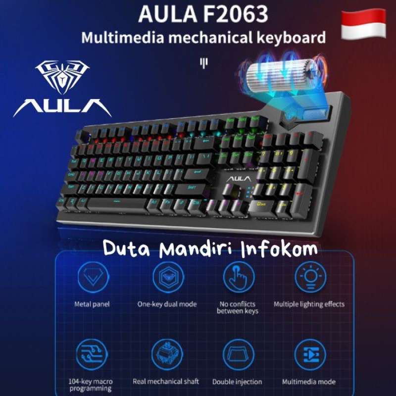 Promo Aula F2063 I F 2063 RGB Macro Software Mechanical Gaming