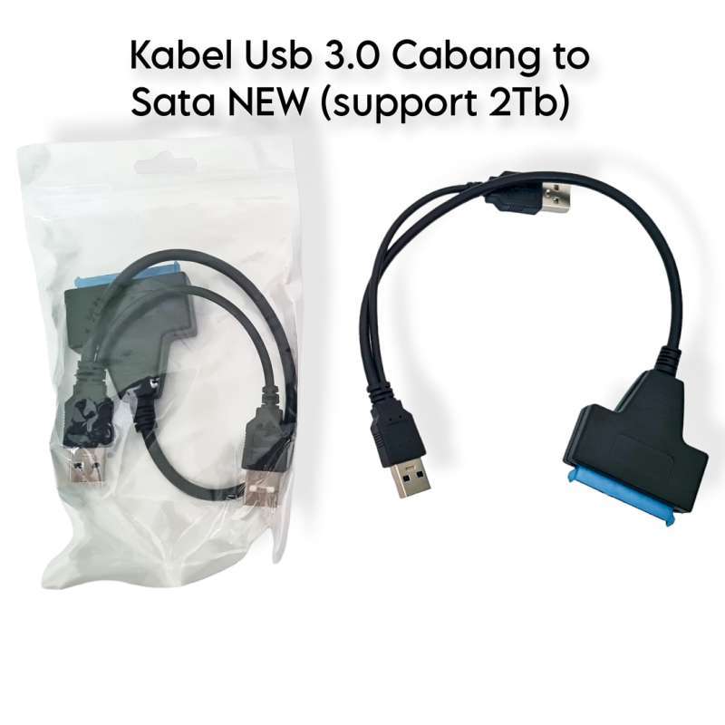 Jual Kabel Usb 3.0 Cabang To Sata New (support 2tb) Di Seller Js_kom ...