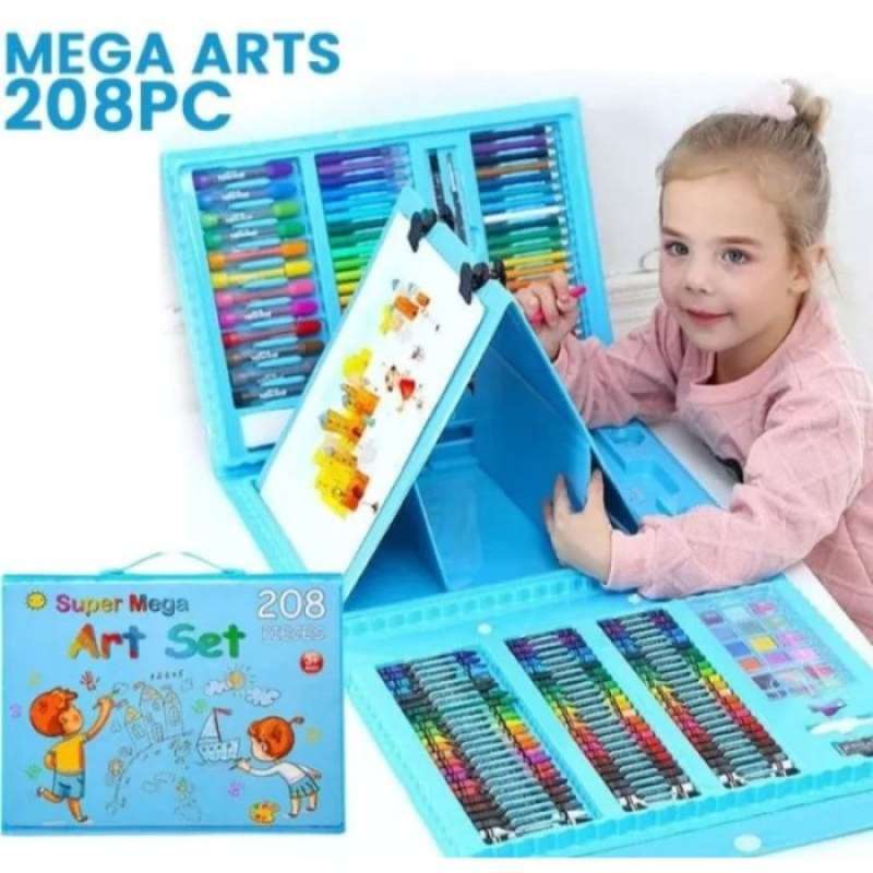 Jual Crayon set 208 pcs/Crayon menggambar atau mewarnai anak kerajinan