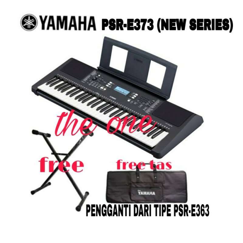 Promo KEYBOARD YAMAHA PSRE373 NEW SERIES FREE STAND DAN TAS Diskon 23