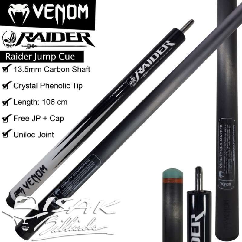 Jual Venom Carbon Jump Cue Raider 13.5mm Stick Bola Lompat Billiard